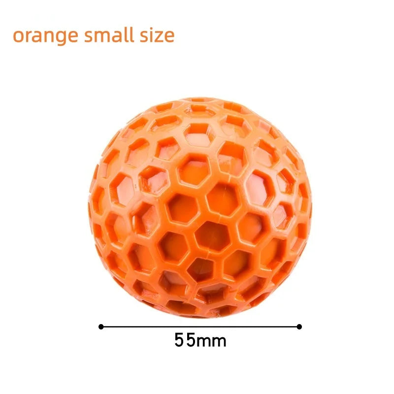 Squeaky Dog Chew Ball Durable TPR Toy For Aggressive Chewers Dental Care Interactive Fetch Pet Toy For Small Medium Large Dogs