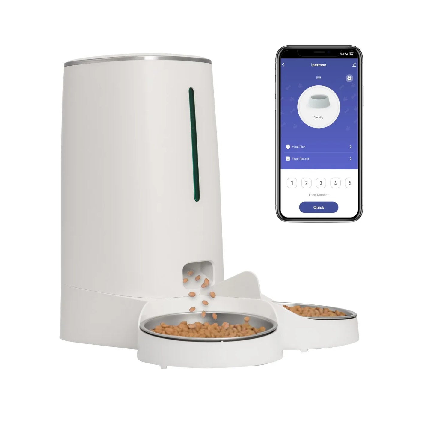Distributeur automatique 4L WiFi avec contrôle par application pour 1 ou 2 chats et chiens