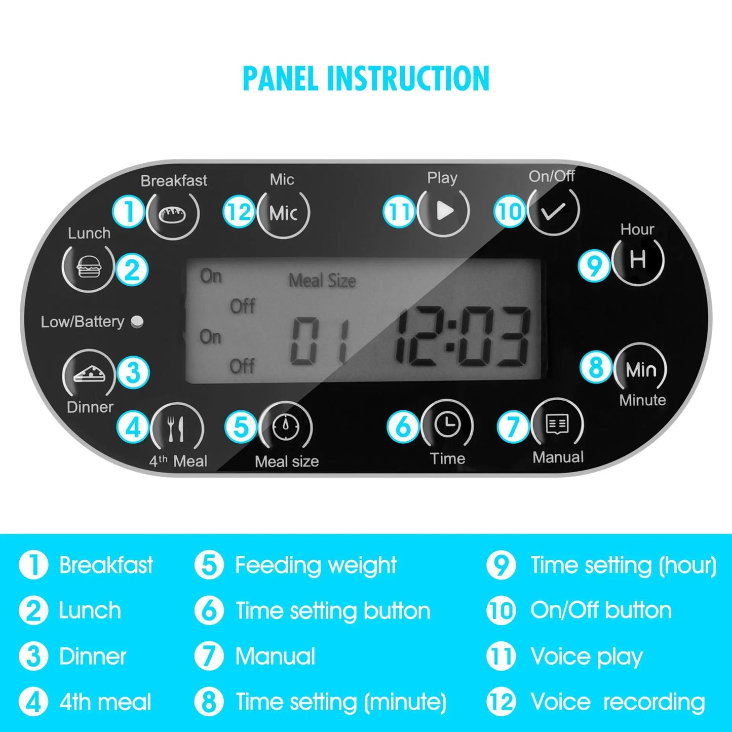 Pet Intelligent Feeder With Timed And Quantitative Feeding Large Capacity Recording Automatic Feeding For Pets 2026 DropShipping