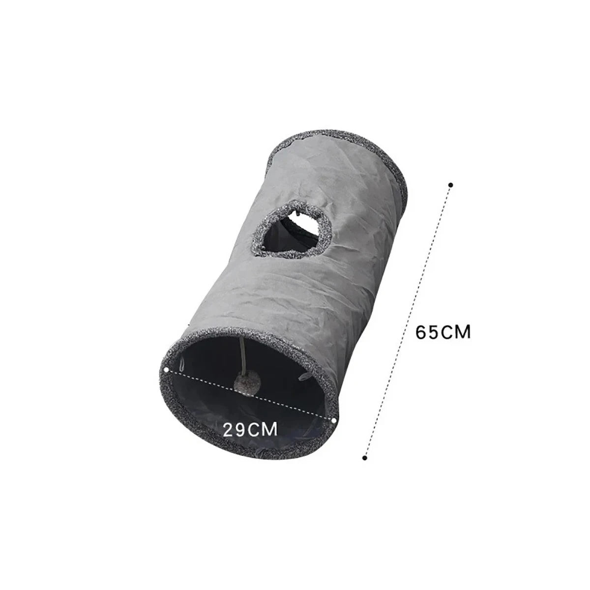 Cat Tunnel Foldable Large Brown Suede Interactive Pet Toy With Peepholes Bubble Ball Indoor Outdoor Collapsible Hot New