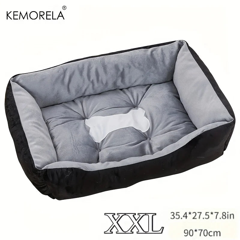 Lit orthopédique en peluche haute densité pour chiens de toutes tailles — confort toutes saisons