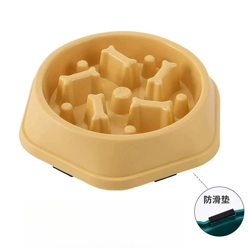 Anti-gobble dog bowl – Non-slip, slow feeder puzzle bowl for small and medium dogs