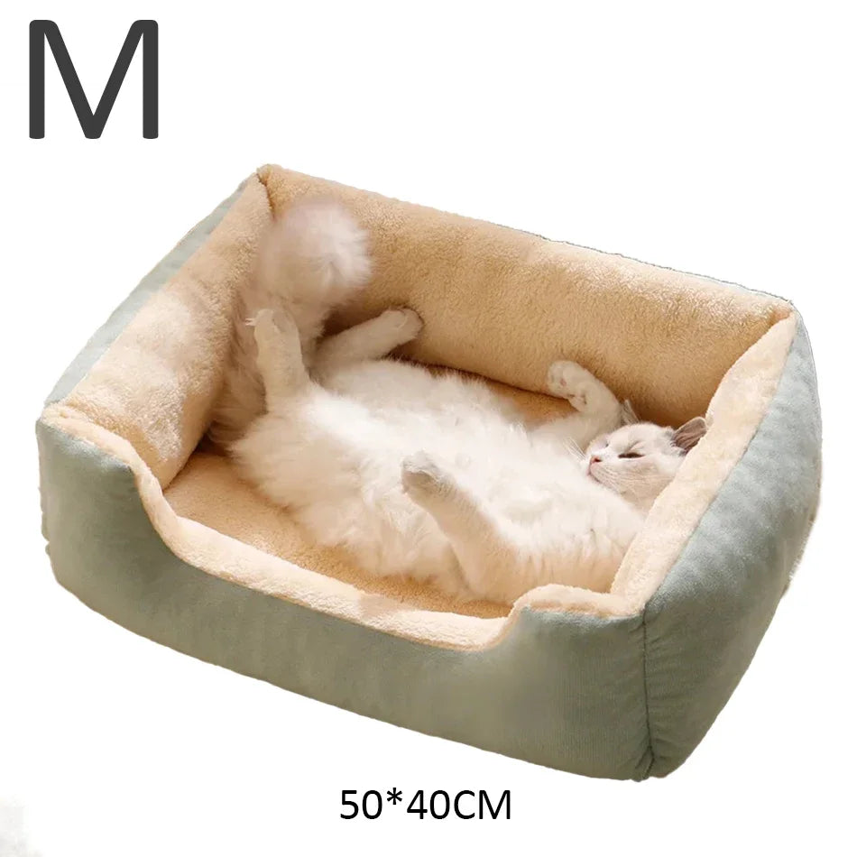 Lit panier maison douillet pour chat et chien — coussin confortable toutes tailles
