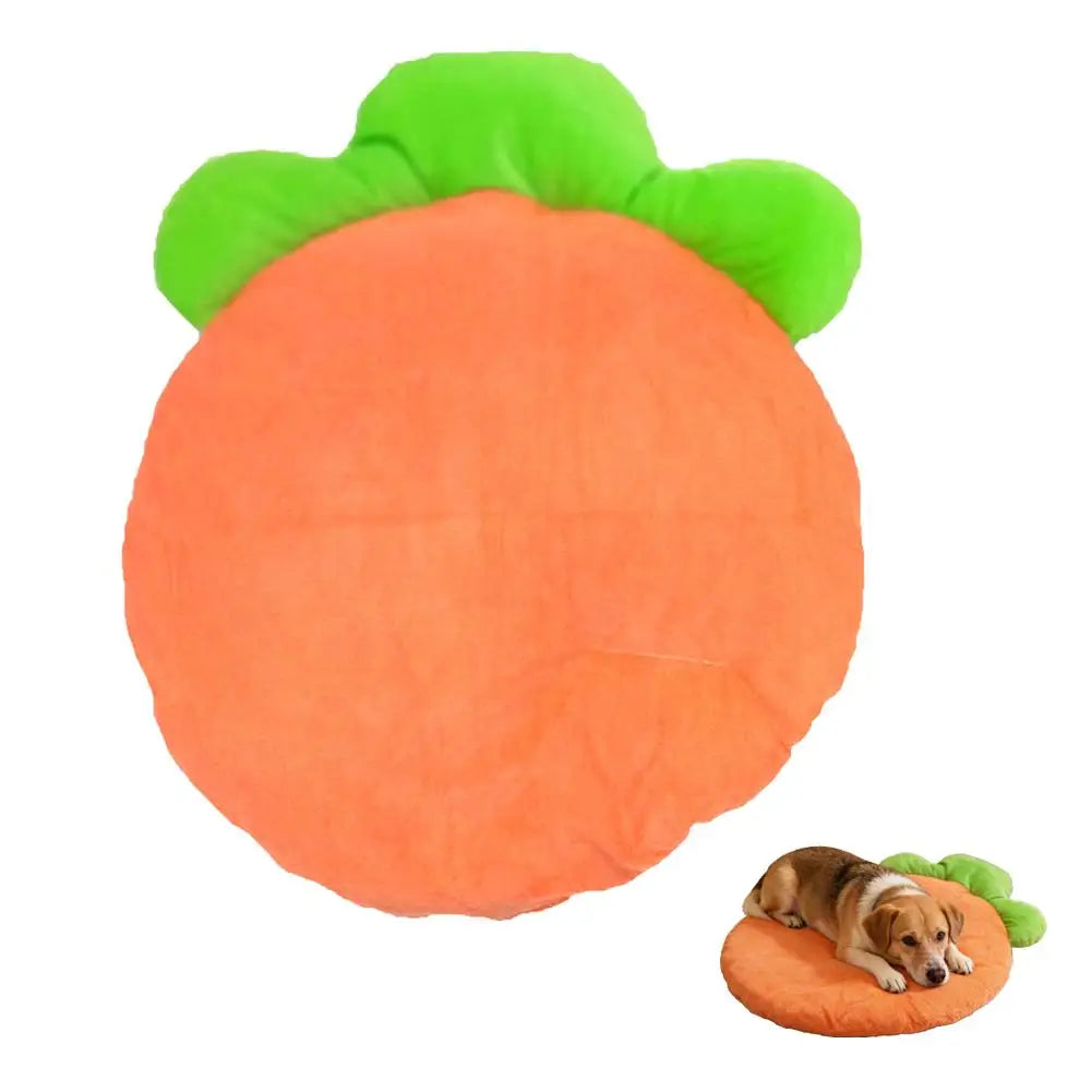 Washable Pet Bed Mat, Washable Cat Cushion, Soft Warm Carrot Shaped Cat Cushion with High Elastic for Small Medium Pets Sleeping