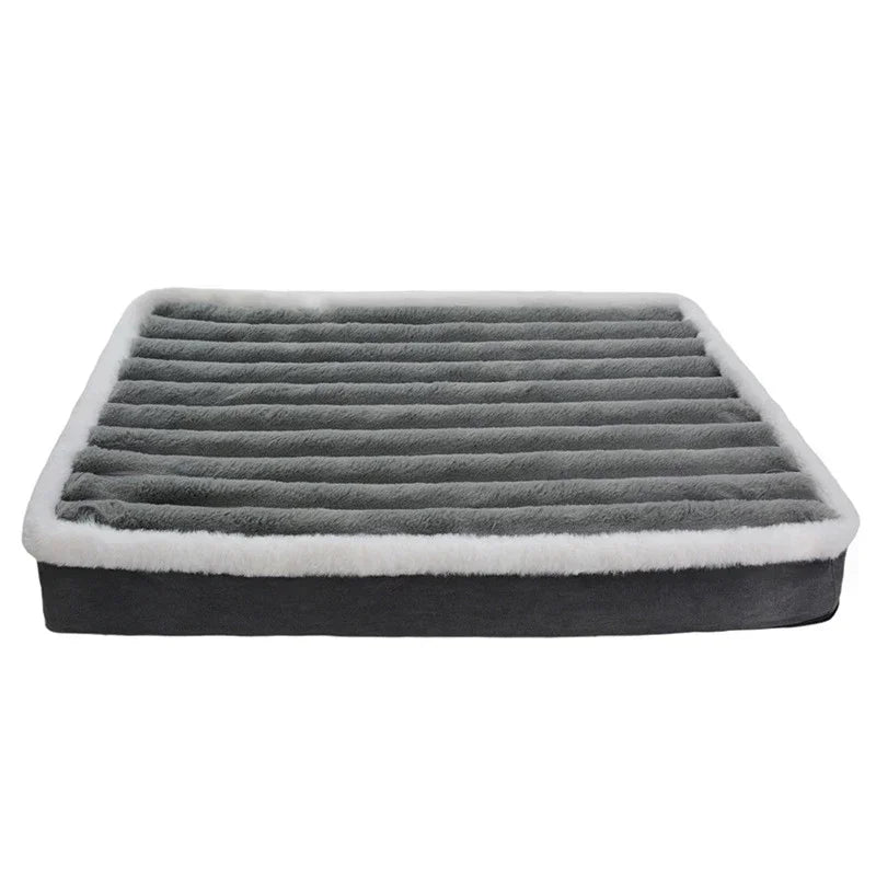 Lit matelas doux pour chien et chat avec housse lavable et base antidérapante — mousse mémoire
