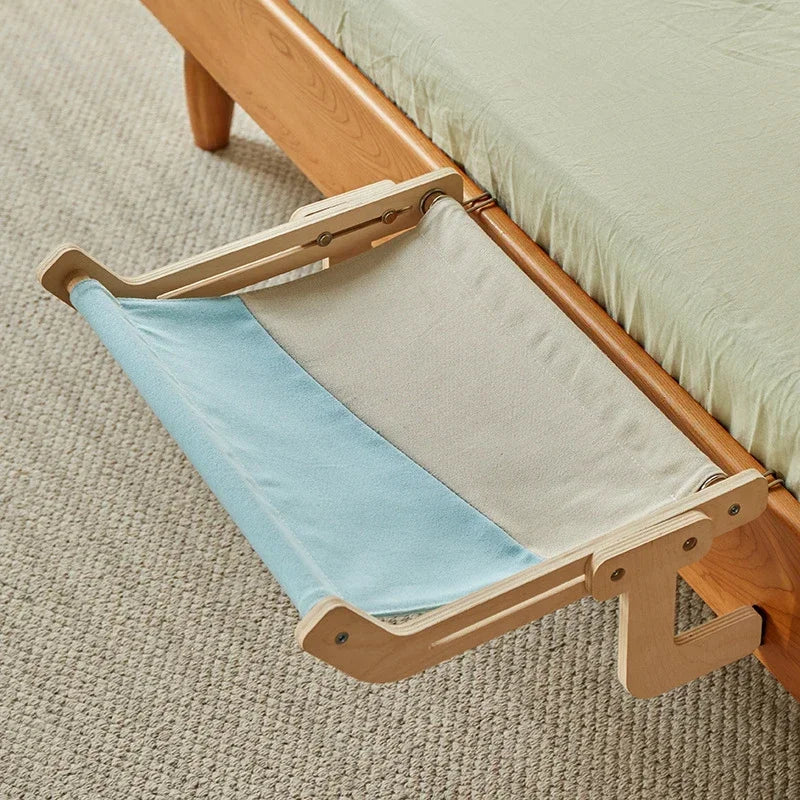 Window Mounted Cat Hammock Solid Wood Hanging Bed Sunbathing Nest for Cats Winter Pet Supplies Space Saving Indoor Furniture