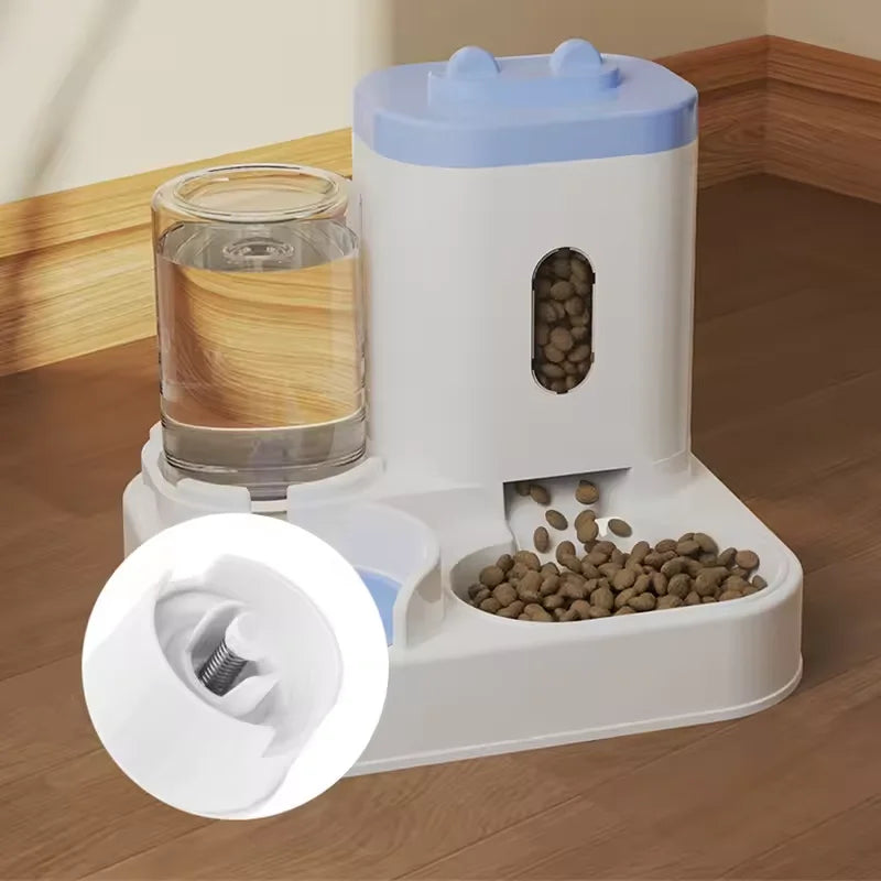 Pet Large-Capacity Integrated Feeder Automatic Water Dispenser Cat Food Bowl Dog Feeding Bowl Cat Bowl Dog Bowl Pet Supplies