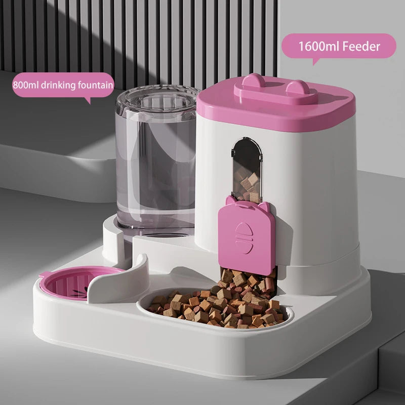 Pet Large-Capacity Integrated Feeder Automatic Water Dispenser Cat Food Bowl Dog Feeding Bowl Cat Bowl Dog Bowl Pet Supplies