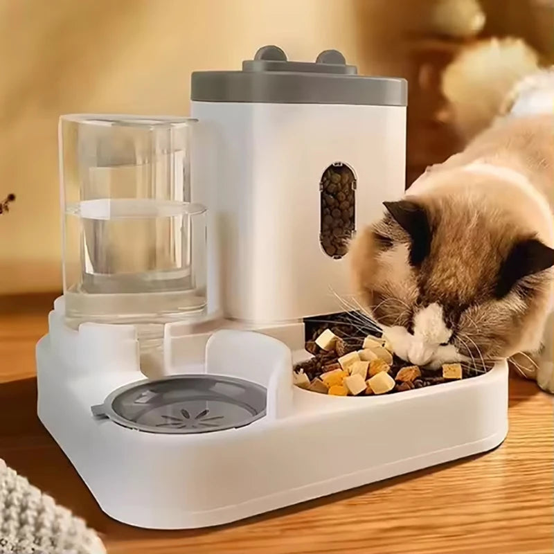 Pet Large-Capacity Integrated Feeder Automatic Water Dispenser Cat Food Bowl Dog Feeding Bowl Cat Bowl Dog Bowl Pet Supplies