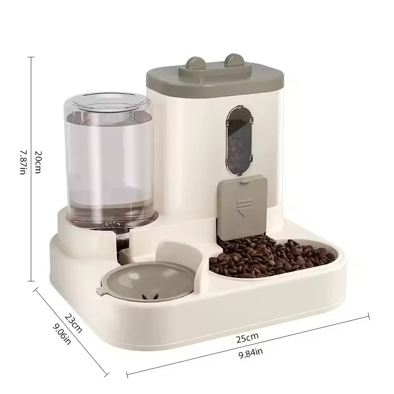 Pet Large-Capacity Integrated Feeder Automatic Water Dispenser Cat Food Bowl Dog Feeding Bowl Cat Bowl Dog Bowl Pet Supplies