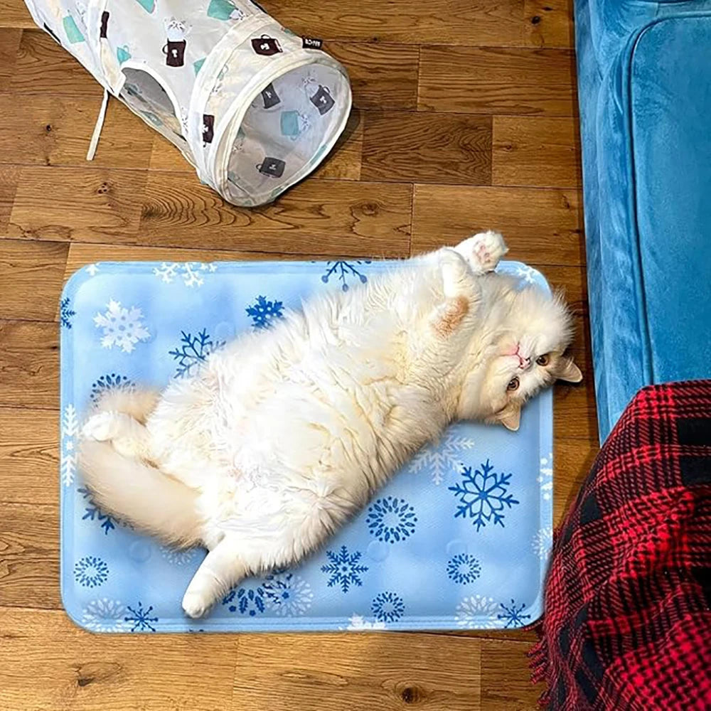 Pet Cooling Dog Mat for Cat Ice Gel Self Added Water Dog Cold Bed Mat Portable Durable Pet Ice Cushion For Small Big Dogs