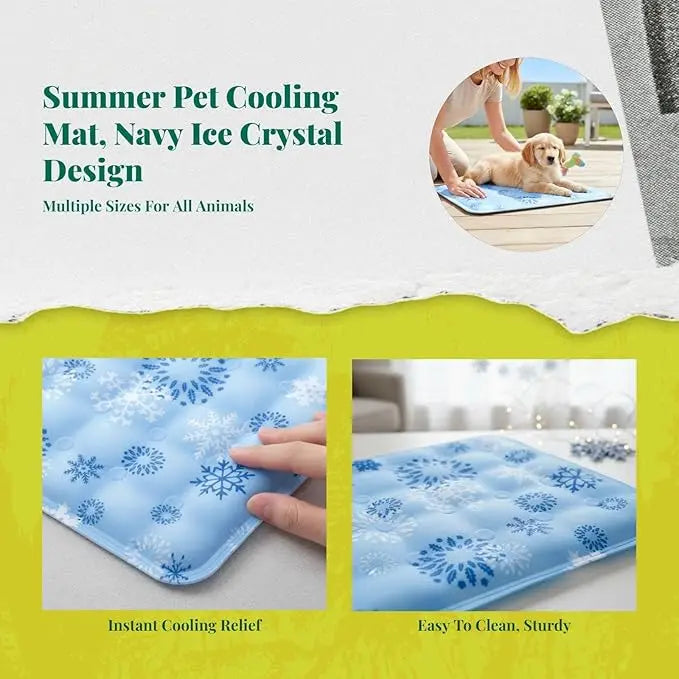 Pet Cooling Dog Mat for Cat Ice Gel Self Added Water Dog Cold Bed Mat Portable Durable Pet Ice Cushion For Small Big Dogs