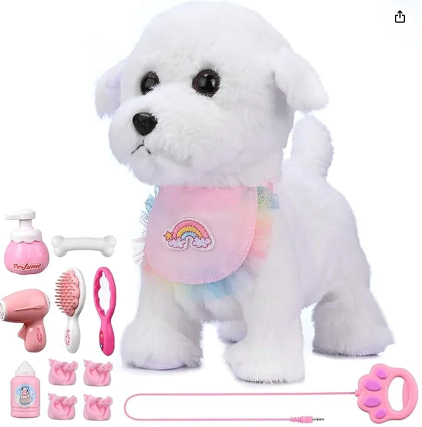 Interactive Walking Toy Cat for Kids Touch & Voice Controlled with Remote Leash And Waggling Tail Ideal Birthday Or Gift
