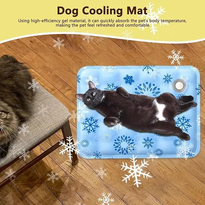 Pet Cooling Dog Mat for Cat Ice Gel Self Added Water Dog Cold Bed Mat Portable Durable Pet Ice Cushion For Small Big Dogs