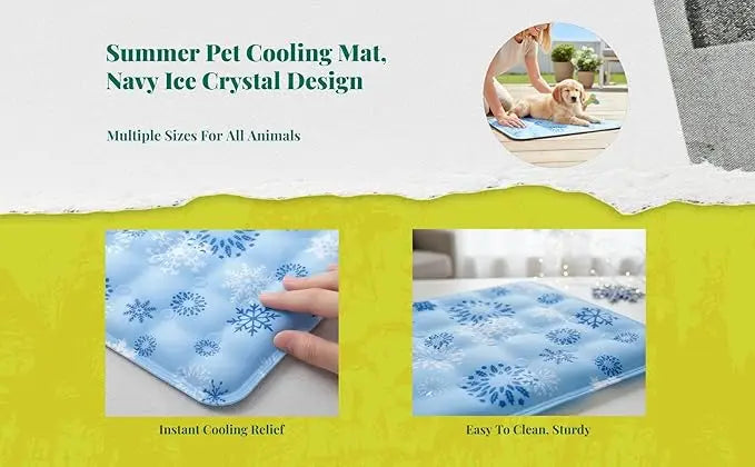Pet Cooling Dog Mat for Cat Ice Gel Self Added Water Dog Cold Bed Mat Portable Durable Pet Ice Cushion For Small Big Dogs