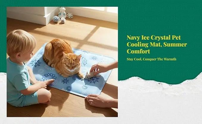 Pet Cooling Dog Mat for Cat Ice Gel Self Added Water Dog Cold Bed Mat Portable Durable Pet Ice Cushion For Small Big Dogs