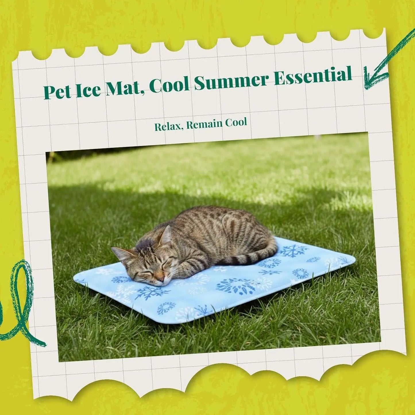 Pet Cooling Dog Mat for Cat Ice Gel Self Added Water Dog Cold Bed Mat Portable Durable Pet Ice Cushion For Small Big Dogs