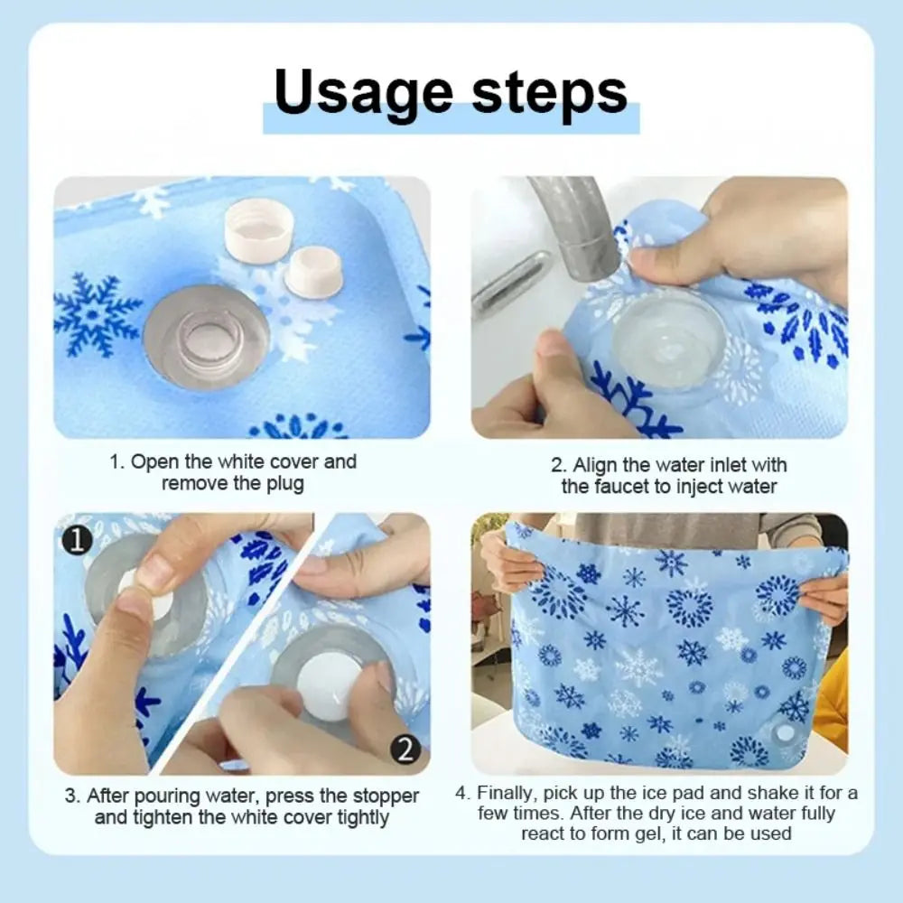 Pet Cooling Dog Mat for Cat Ice Gel Self Added Water Dog Cold Bed Mat Portable Durable Pet Ice Cushion For Small Big Dogs