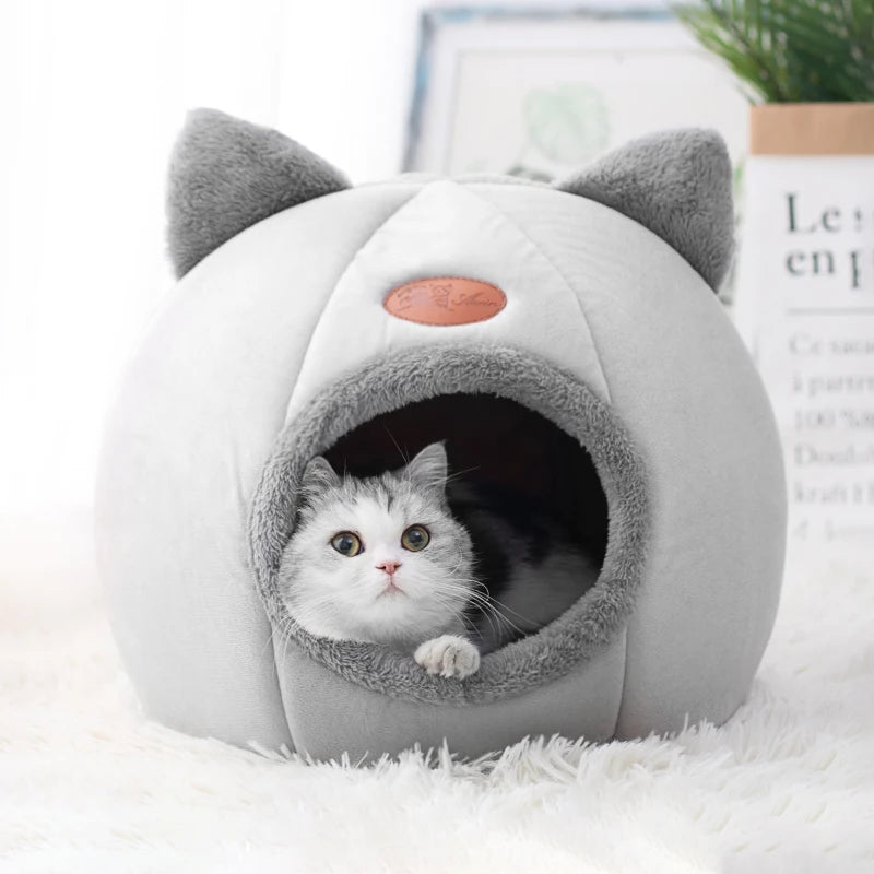 Lit grotte tente cosy pour chat — nid cave chaud pour l'hiver et petit chien