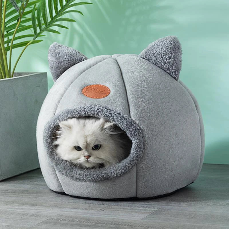 Lit grotte tente cosy pour chat — nid cave chaud pour l'hiver et petit chien