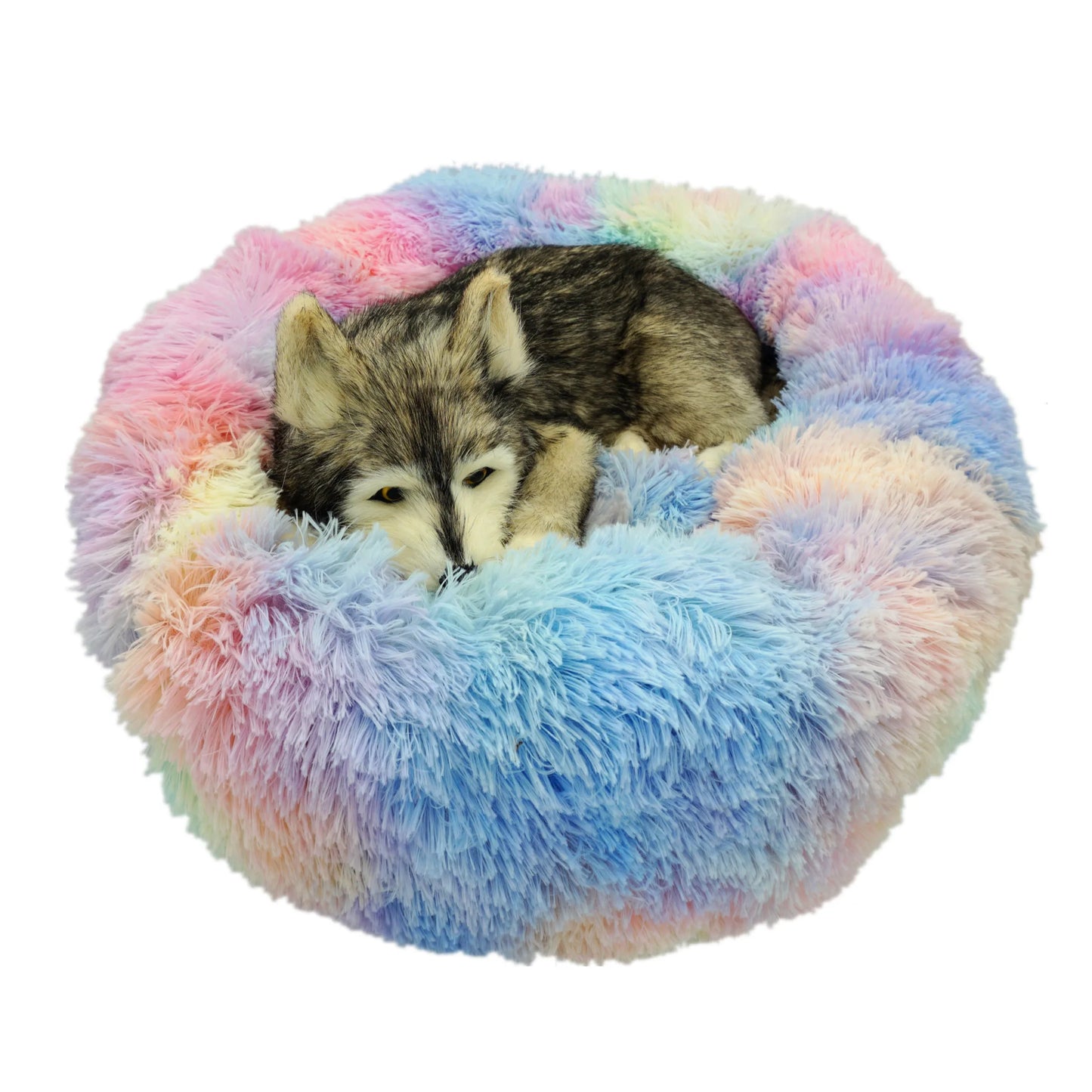Calming Dog Bed Sofa Round Plush Mat for Dogs Large Big Labradors Cat House Donut Bed for Dog Dcpet Dropshipping Pets Products