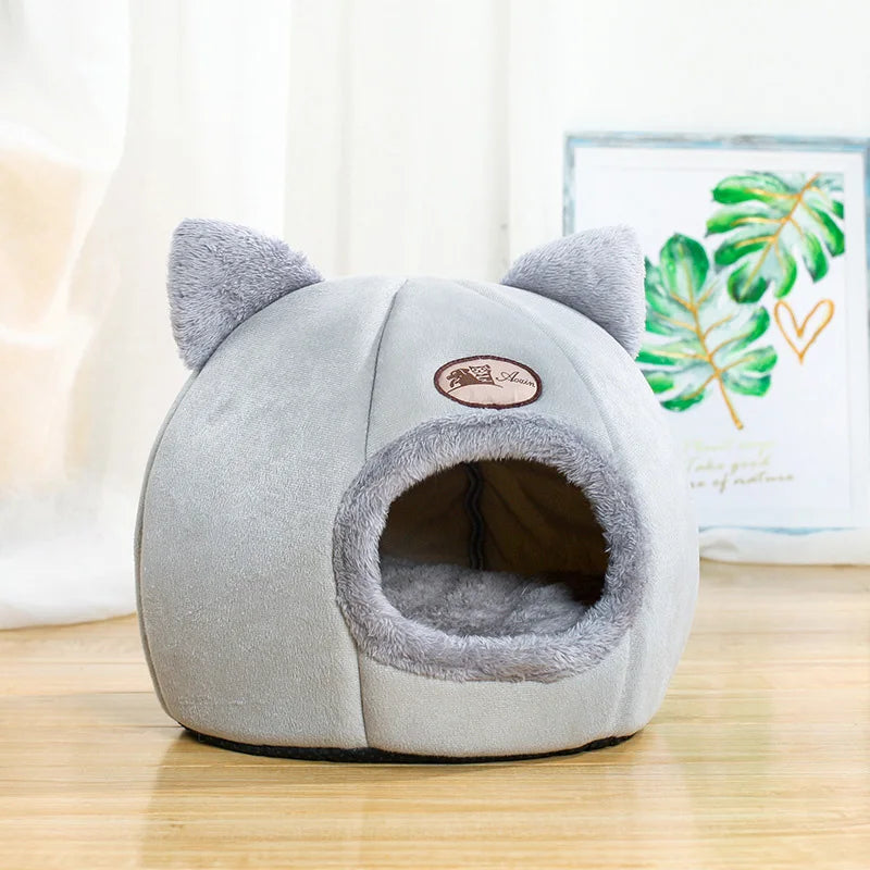 Lit grotte tente cosy pour chat — nid cave chaud pour l'hiver et petit chien