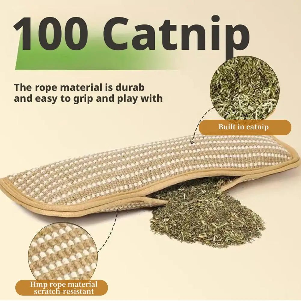 Catnip Cat Toy Plush Interactive Toy For Indoor Cats Scratch Resistant Soft Chew Toy Relieve Anxiety Pet Entertainment Accessory