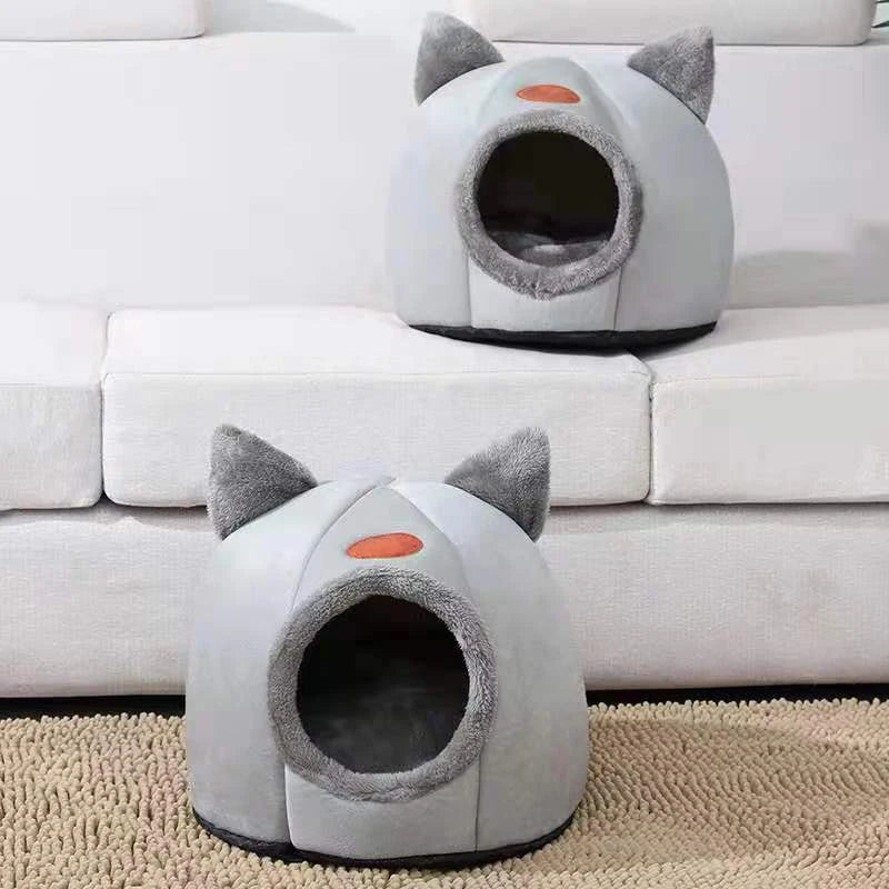 Lit grotte tente cosy pour chat — nid cave chaud pour l'hiver et petit chien