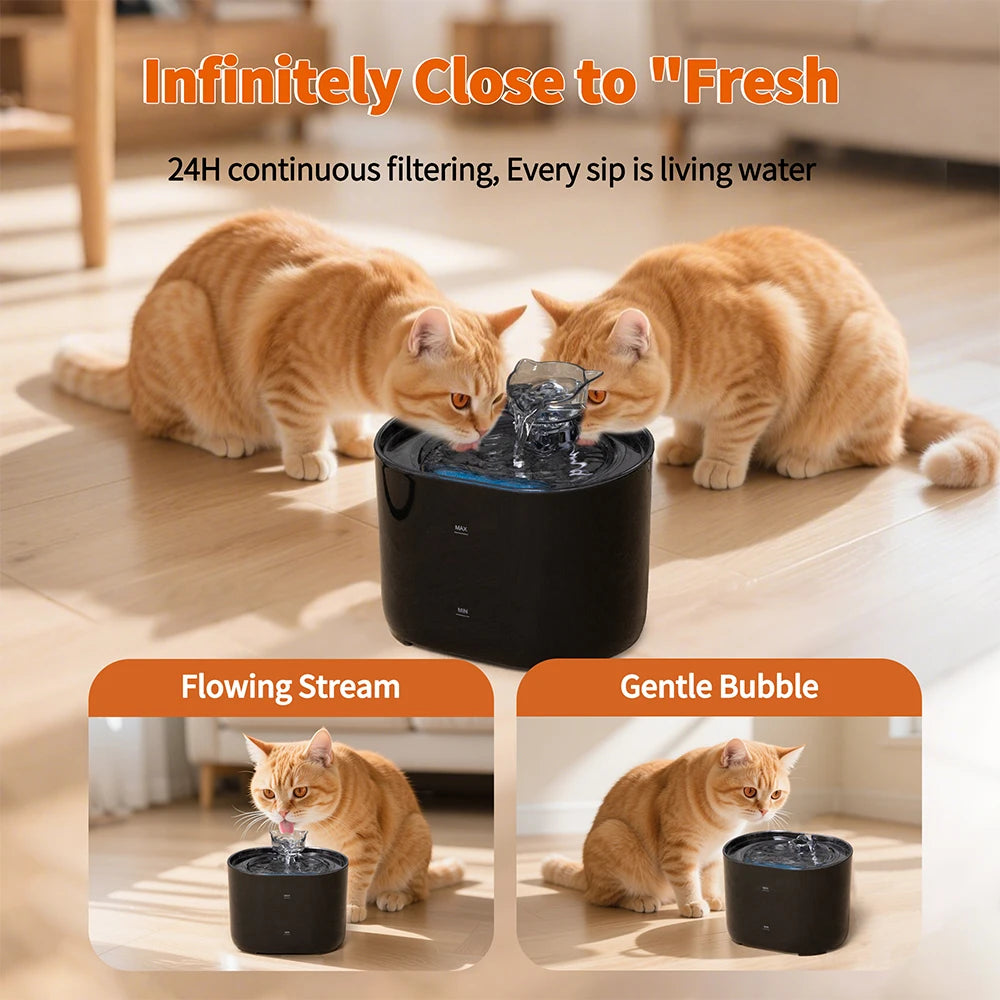 Cat Water Fountain Auto Recirculate Filtering Cats Dog Water Dispenser USB Electric Mute Pump Cat Ear Pet Cats Drinking Fountain