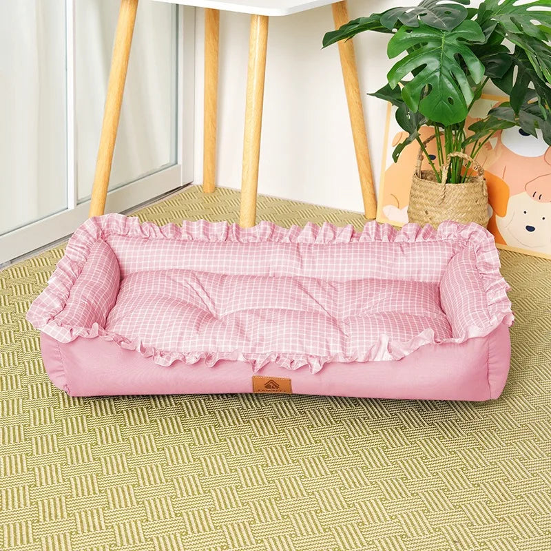 Pet Bed Sofa Summer for Small Medium Dogs Cats Fashion Design Washable Soft Dog Mats for Indoor Outdoor Pet Sleeping Supplies