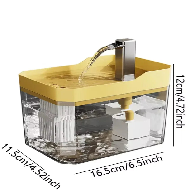 Automatic 1.5 L USB Pet Water Fountain for Cats and Small Dogs – Filtered, Silent
