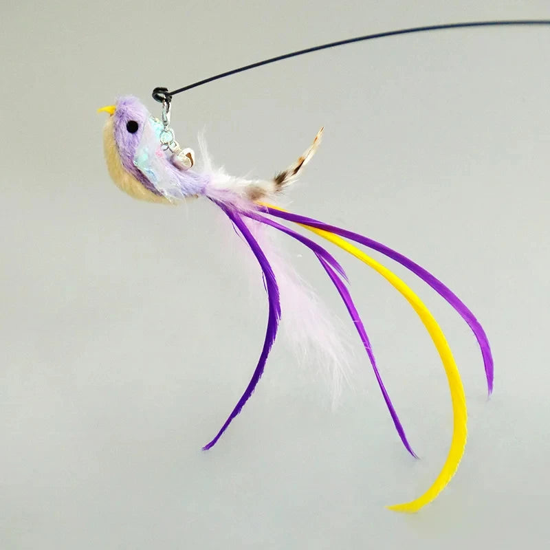 Funny Bird Feather Cat Wand With Bell Accessories Interactive Toys For Cats Kitten Hunting Teaser Exercise Pet Products