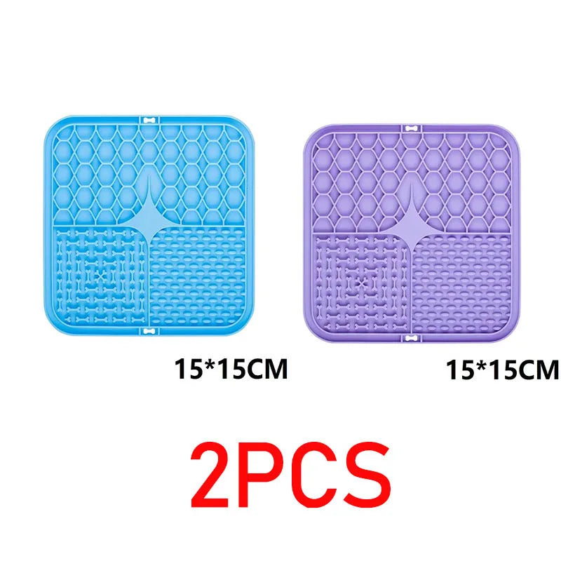 Tapis à lécher pour chien – Surface texturée, alimentation lente