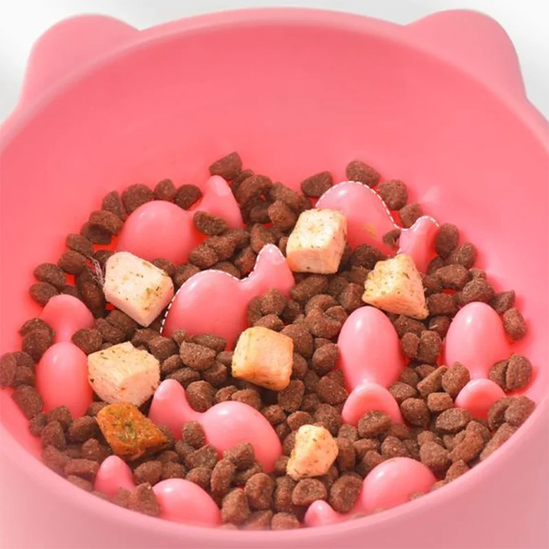 Anti-gobble bowl with neck support for dogs and cats – Food puzzle