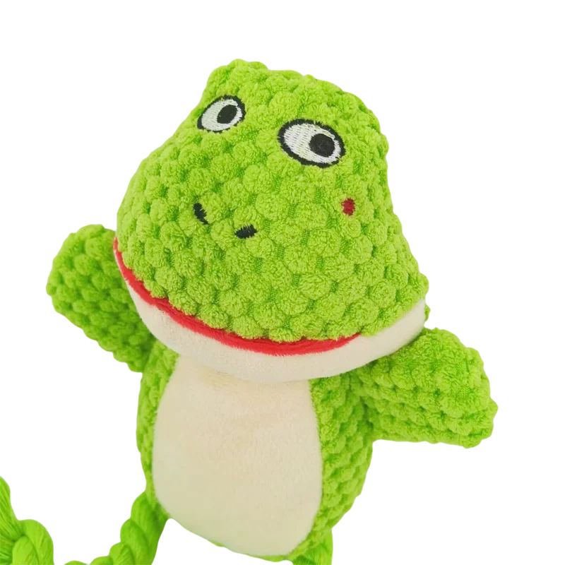 Dog Enrichment Toy Cute Animal Rope Dog Toy  Plush Puppy Chew Pet Squeak Toy Cartoon Interactive Games For Dogs Stuff For Dogs