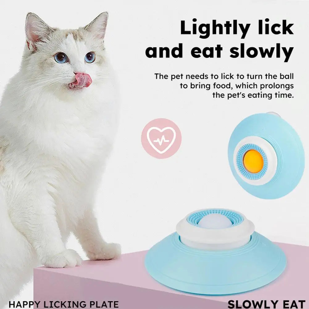 Balle à lécher anti-glouton pour chien et chat – Apaisante, anti-anxiété