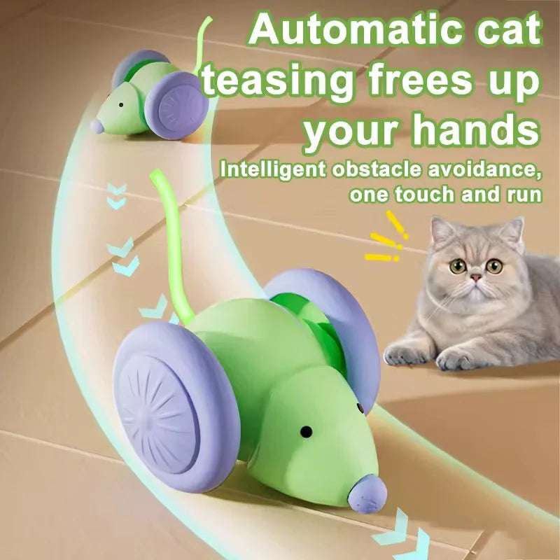 Interactive Electric Mouse Cat Toy Automatic Self Entertaining Boredom Relief Pet Toy For Indoor Cats Chasing Hunting Teaser