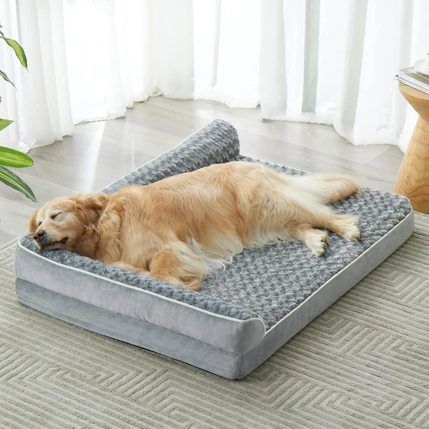 Lit orthopédique pour grands chiens — style canapé imperméable avec housse lavable et base antidérapante