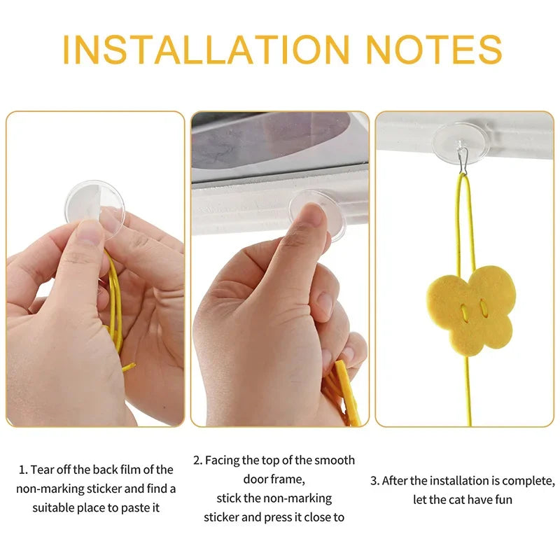 Interactive Cat Hanging Simulation Cat Toy Funny Self-hey Interactive Toy for Kitten Playing Teaser Wand Toy Cat Supplies