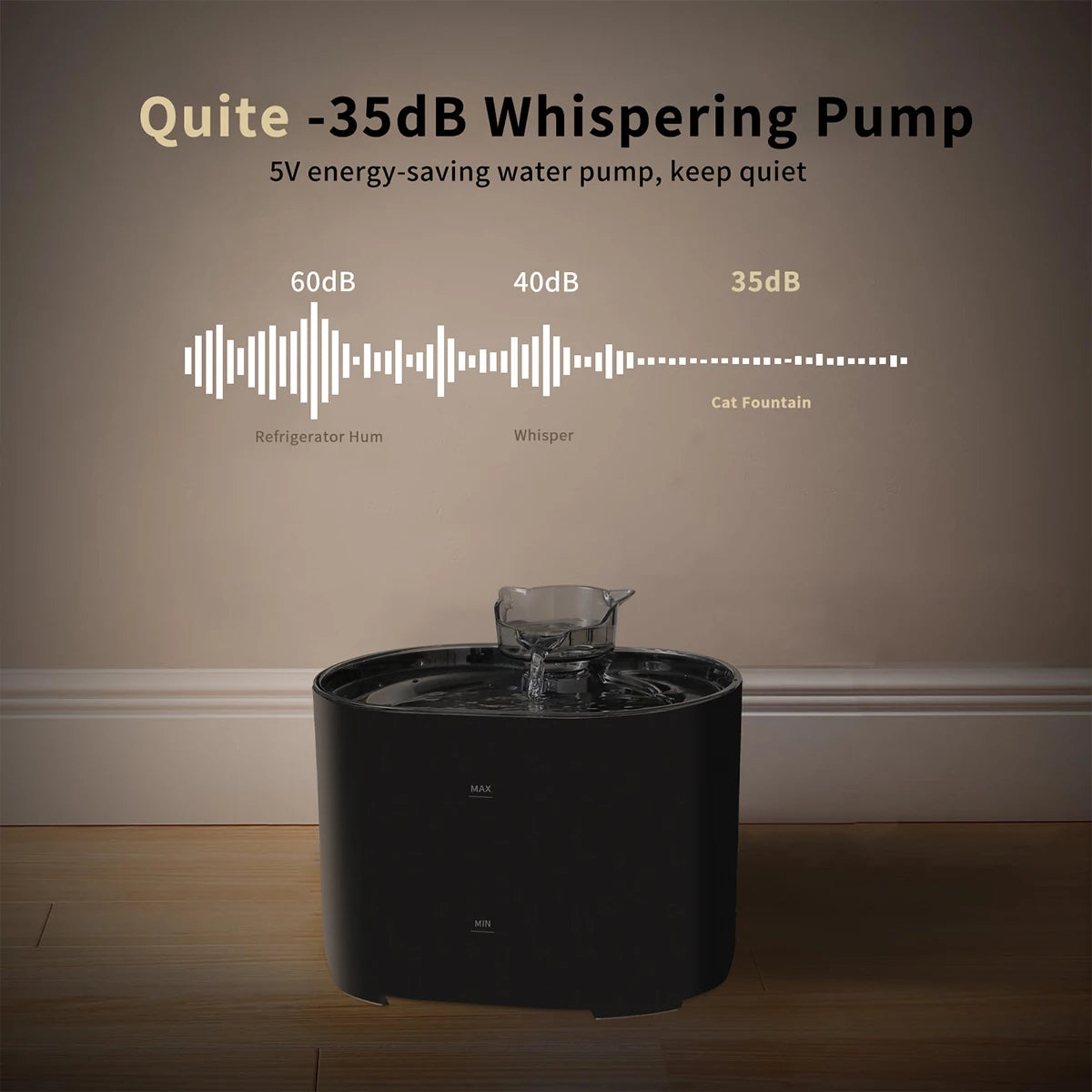 Cat Water Fountain Auto Recirculate Filtering Cats Dog Water Dispenser USB Electric Mute Pump Cat Ear Pet Cats Drinking Fountain