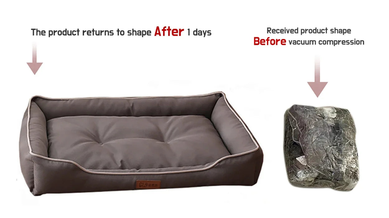 Waterproof Dog Bed 600D Oxford Pet Dogs Beds for All Seasons Thickened PP Cotton Filling Bite-resistant Pet Mat Dog Accessories