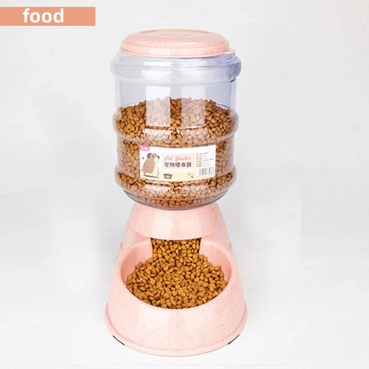 Distributeur automatique de nourriture 3,8L grande capacité avec fontaine à eau pour chats et chiens