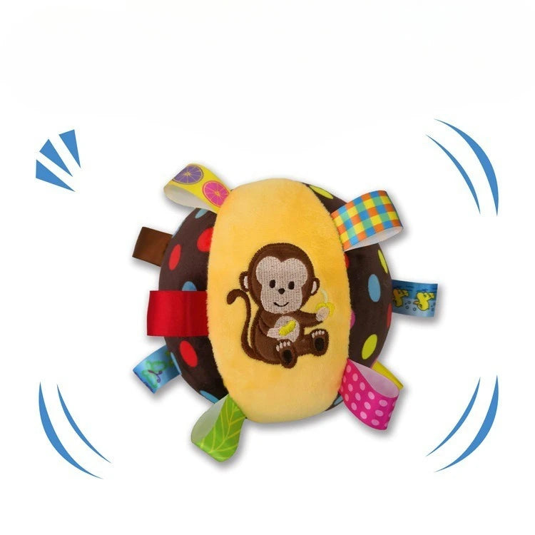 Interactive Ball Dog Toy for Aggressive Chewers Training Decompress Bite Resistant Plush Handle Dog Toys with Bells Pet Supplies