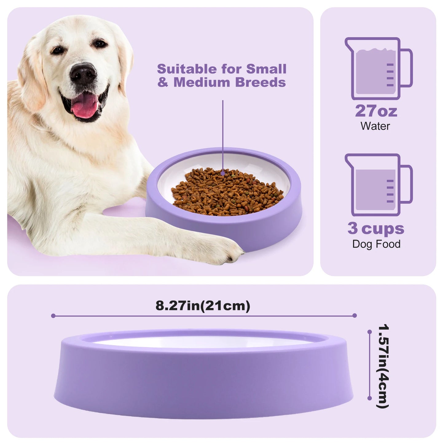 Eco-friendly Slow Feeder Dog Bowl – Non-slip, all sizes