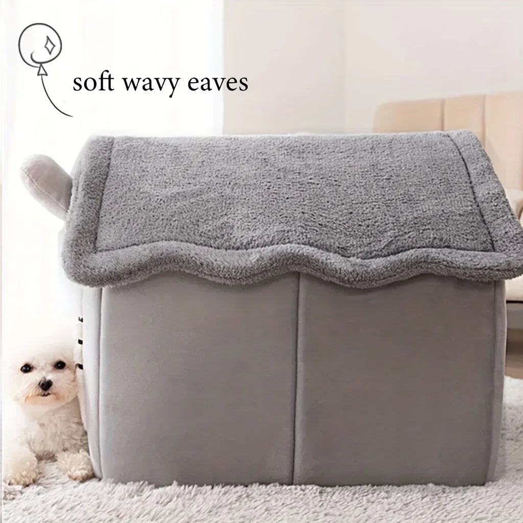 New Foldable Pet House Removable Washable Cat House Puppy Cave Sofa Pet Bed House for Extra Small Dogs and Small and Medium Cats