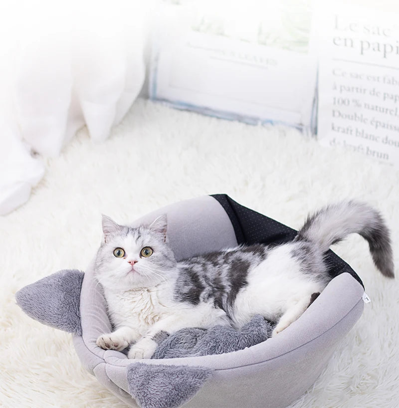 Lit grotte tente cosy pour chat — nid cave chaud pour l'hiver et petit chien