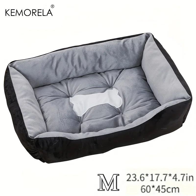 Lit orthopédique en peluche haute densité pour chiens de toutes tailles — confort toutes saisons