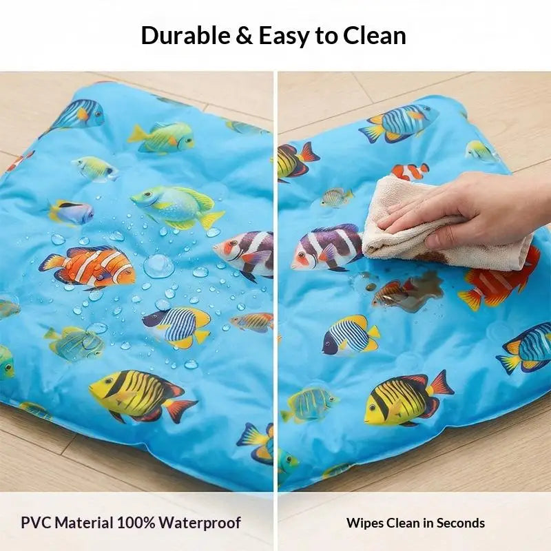 Tapis gel rafraîchissant non toxique auto-refroidissant pour chien et chat — caisse canapé sol