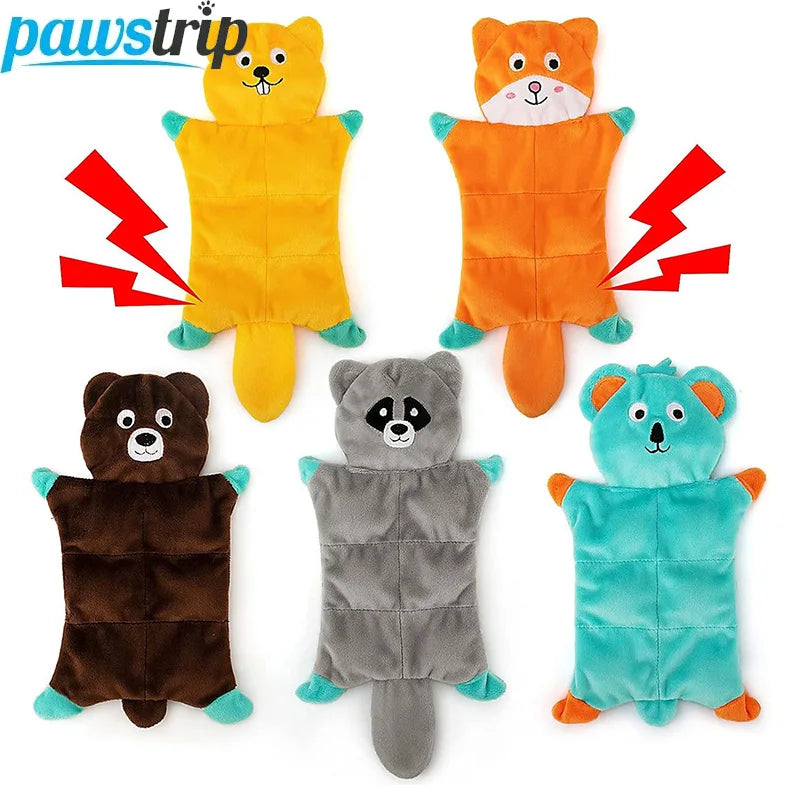 Animal-shaped Dog Squeaky Toy Bite-resistant Plush Pet Toys for Small Medium  Dogs Interactive Puppy Toys Dog Accessories