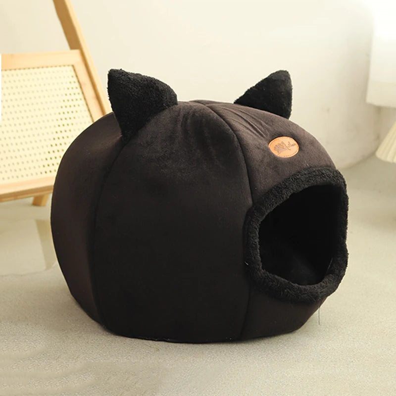 Lit grotte tente cosy pour chat — nid cave chaud pour l'hiver et petit chien